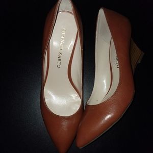 Franco Sarto Leather Wedge Heels, Like New